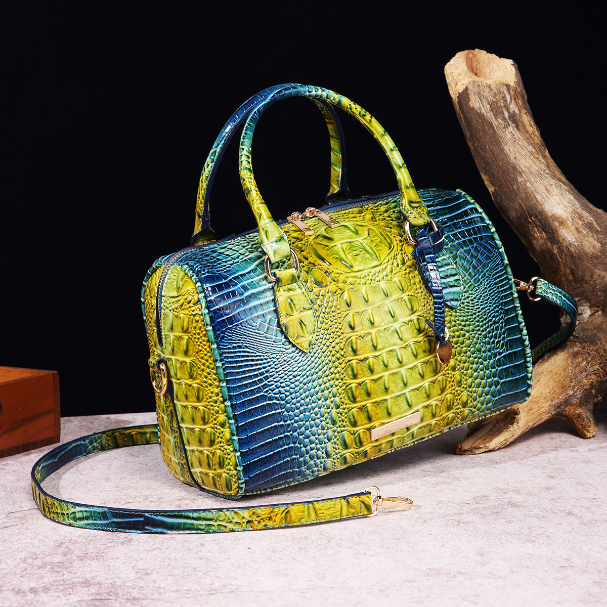 Handmade Crocodile Leather Handbag – Luxury Genuine Leather Purse