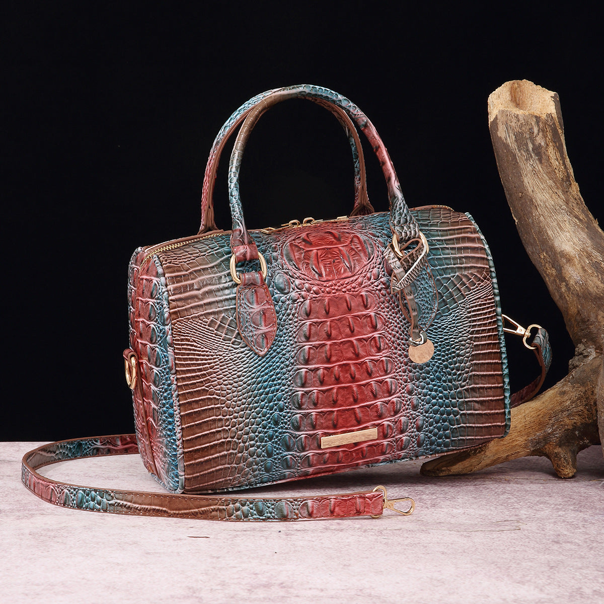 Handmade Crocodile Leather Handbag – Luxury Genuine Leather Purse