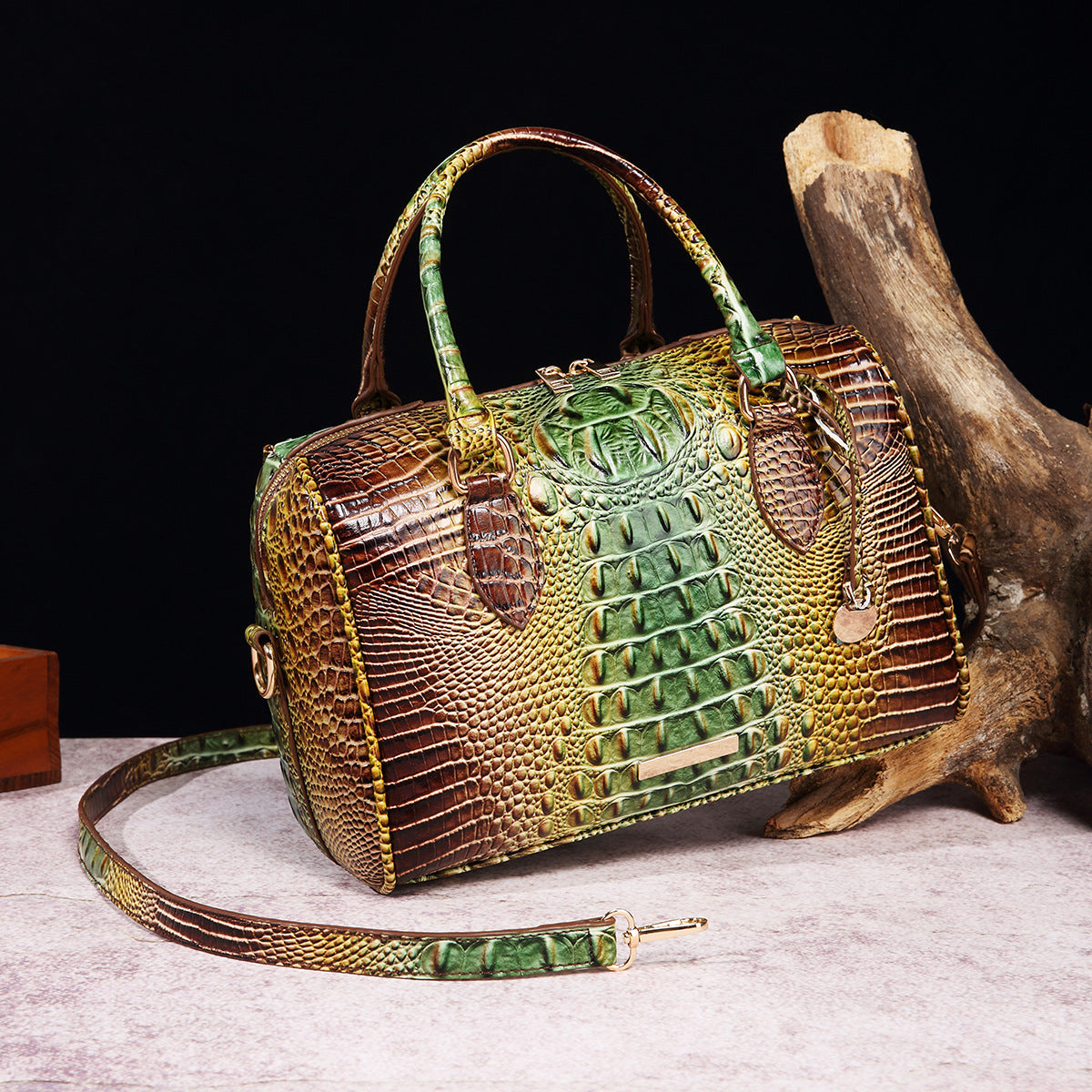 Handmade Crocodile Leather Handbag – Luxury Genuine Leather Purse