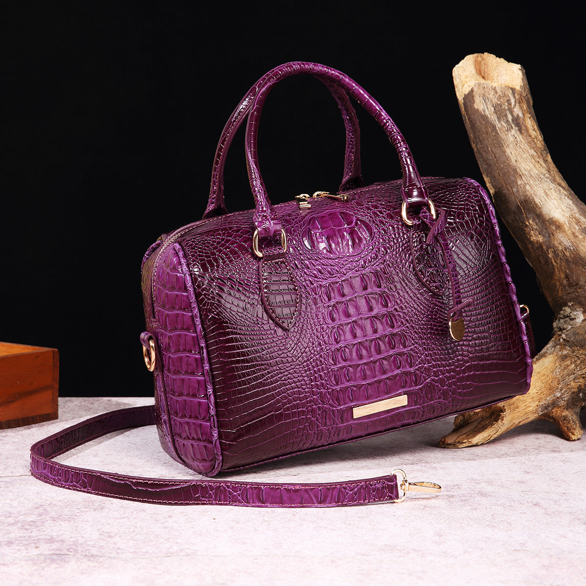 Handmade Crocodile Leather Handbag – Luxury Genuine Leather Purse