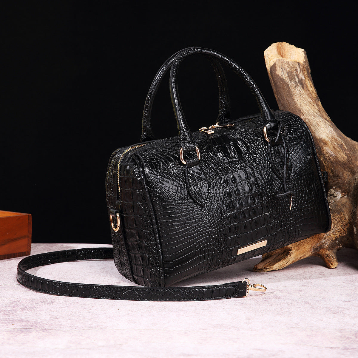 Handmade Crocodile Leather Handbag – Luxury Genuine Leather Purse