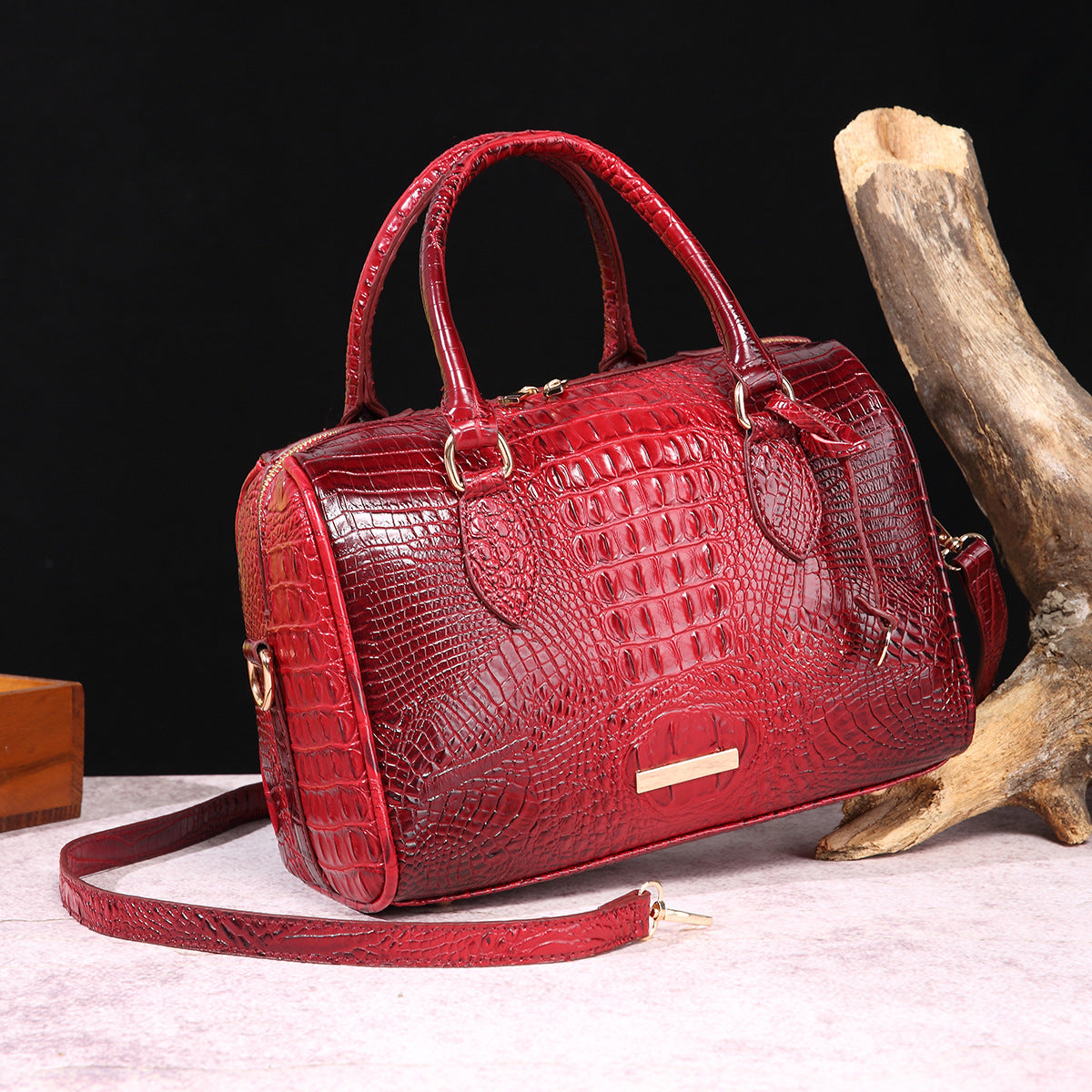 Handmade Crocodile Leather Handbag – Luxury Genuine Leather Purse