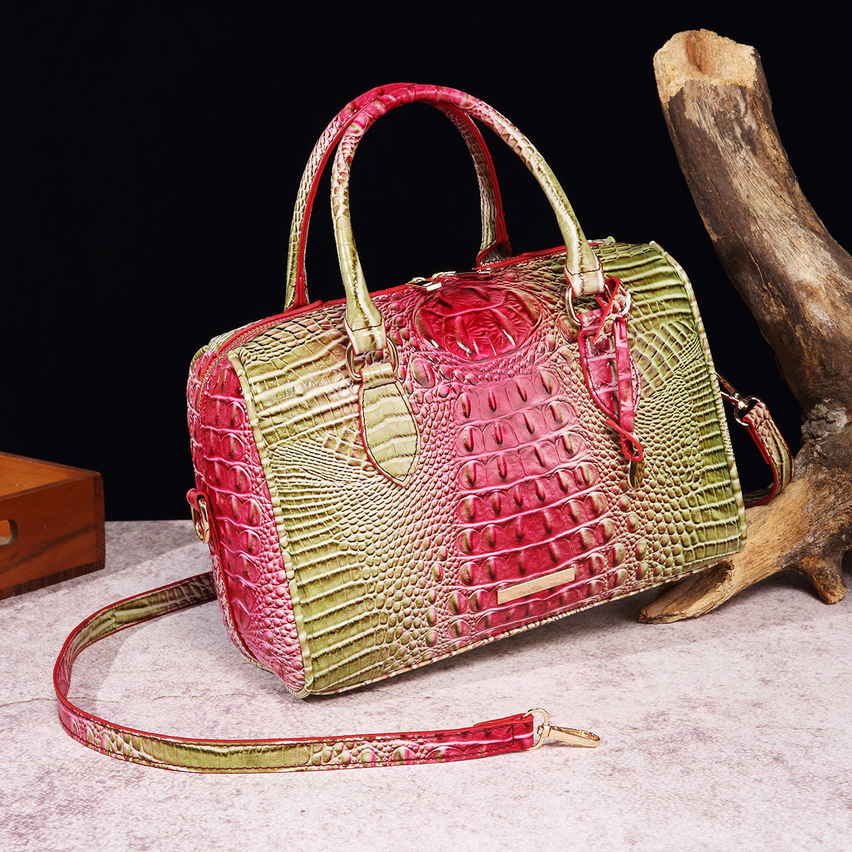 Handmade Crocodile Leather Handbag – Luxury Genuine Leather Purse