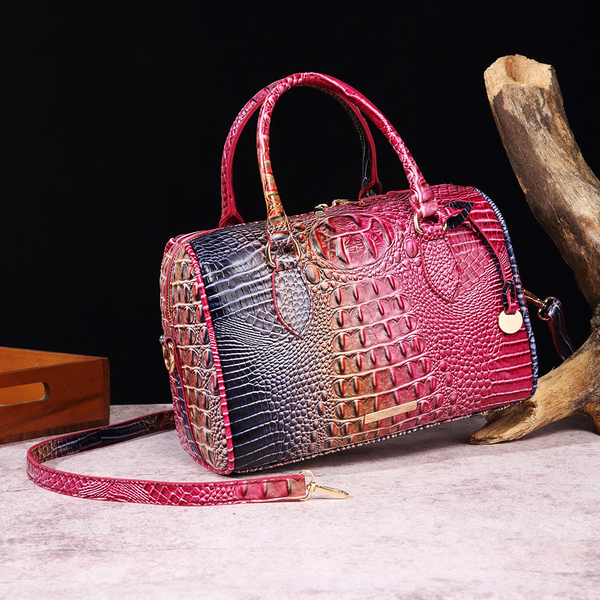 Handmade Crocodile Leather Handbag – Luxury Genuine Leather Purse