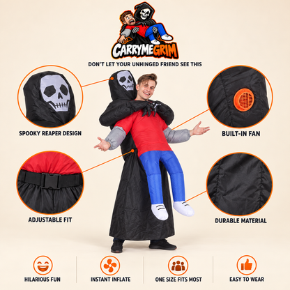 Inflatable Halloween Cosplay Piggyback Costume for Kids and Adults