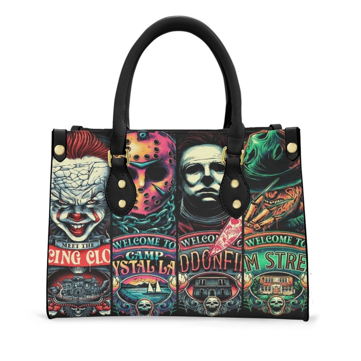 Handmade Horror-Inspired Leather Handbag