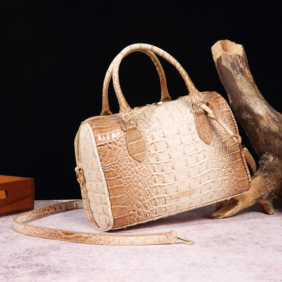 Handmade Crocodile Leather Handbag – Luxury Genuine Leather Purse