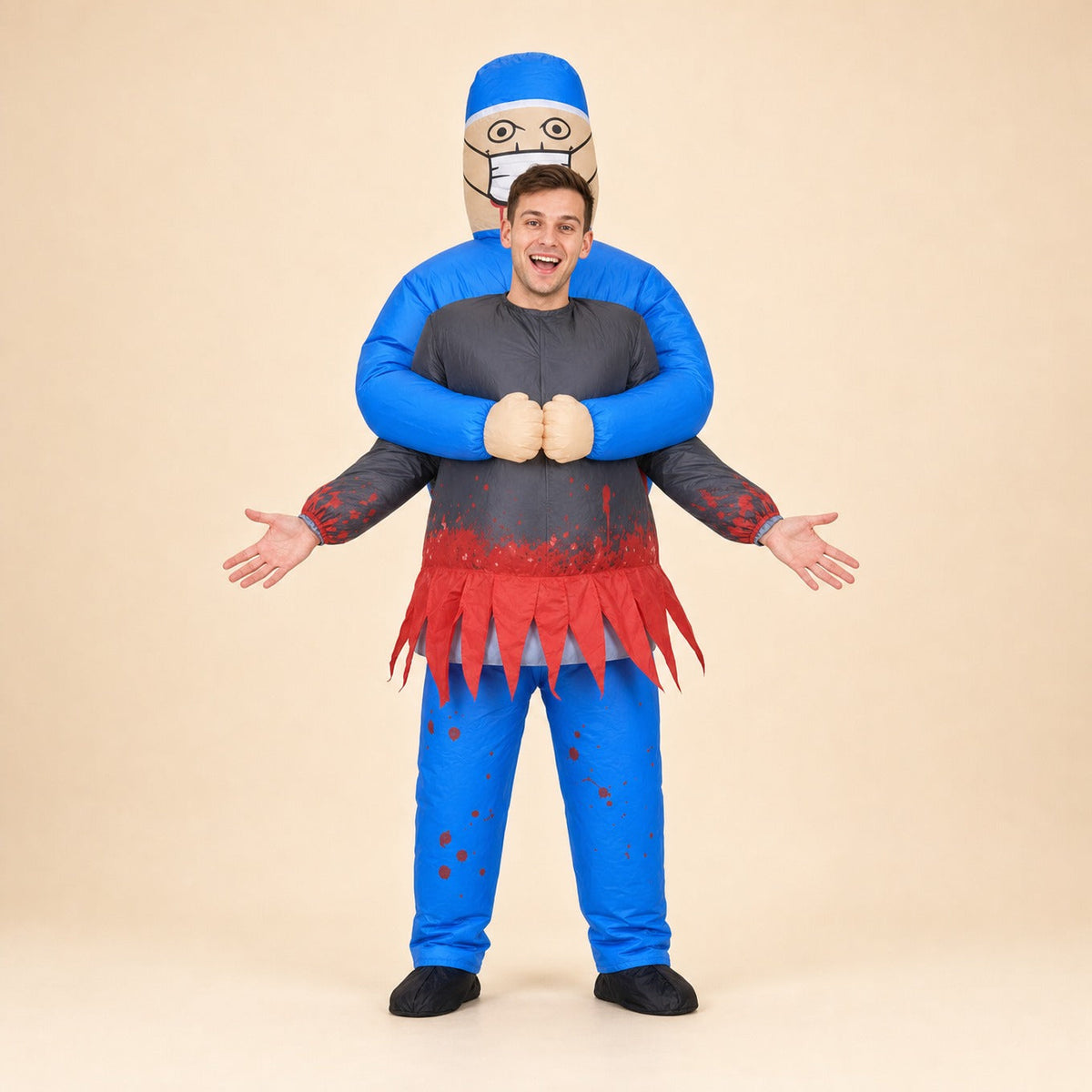 Inflatable Halloween Cosplay Piggyback Costume for Kids and Adults